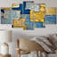 Vonda - Collages abstraits, reproduction d'art mural - 5 panneaux