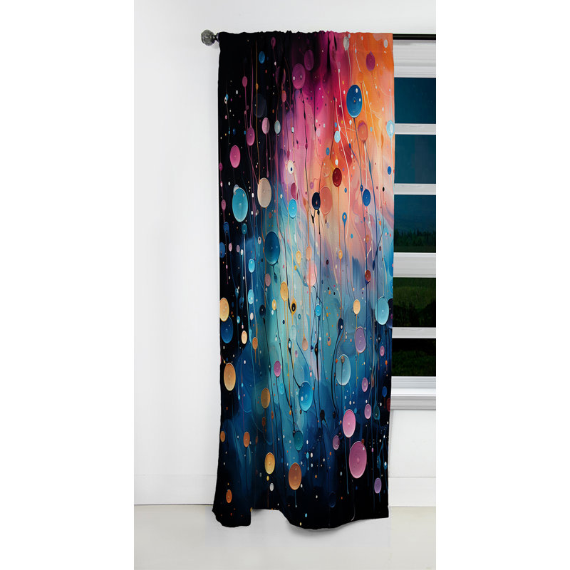Luxton - Rideau Pop Art - Rideau occultant abstrait - 1 panneau, L 52 po x L 84 po