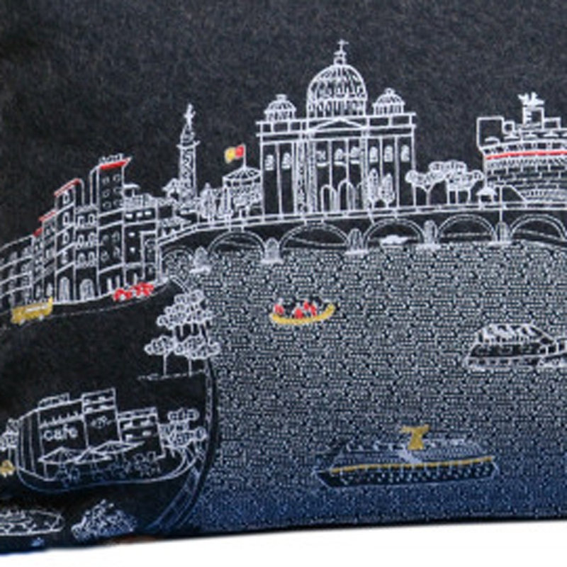Coussin lombaire Rome, Noir
