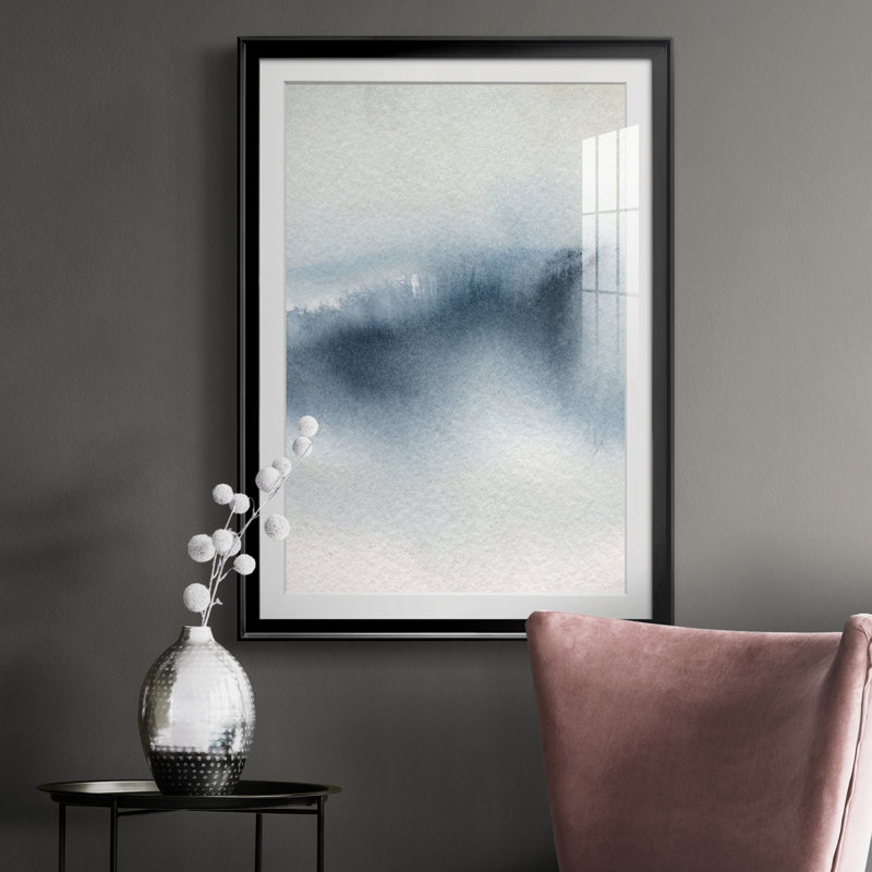 Summer Rain I - peinture encadrée, H 26,5 po x l 36,5 po x P 1,5 po, Noir
