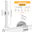 Almetta 2 - Applique murale de salle de bain chromée à intensité variable avec abat-jour en verre blanc, luminaires de bar pour salle de bain-891076447-899224591