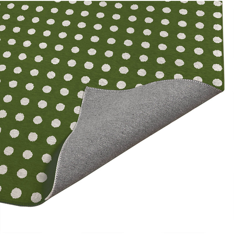 Tapis de cuisine Dot, Vert olive, Rectangle 5 pi x 7 pi