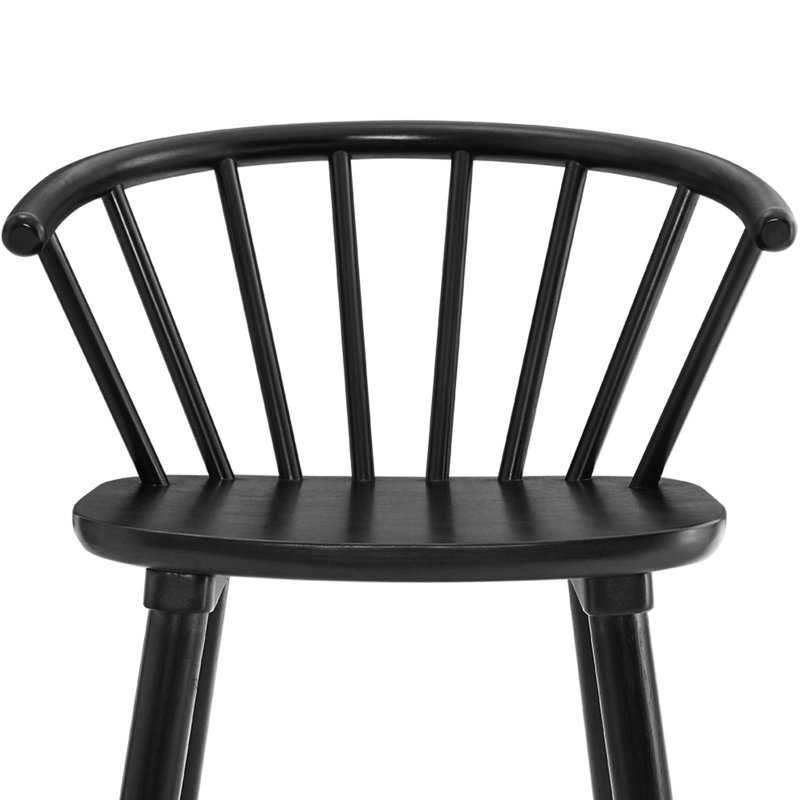 Tabouret Chelssie, Noir, noir, noir, noir, 4, Tabouret de comptoir (siège d’une hauteur de 24