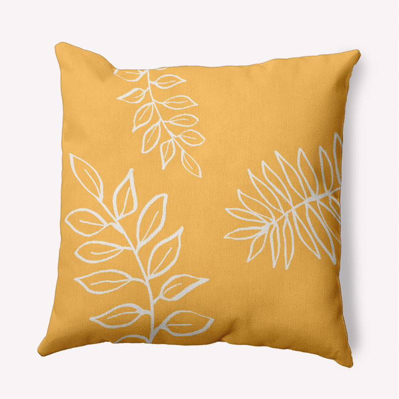 Housse et insert de coussin en polyester Breeland, 16 po x 16 po, Jaune d'œuf, Polyester/ Bourre en polyester