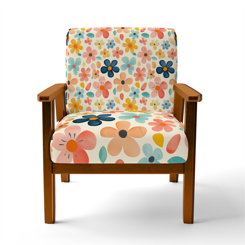 Chaise d'appoint For Foragers, Accoudoirs carrés bruns