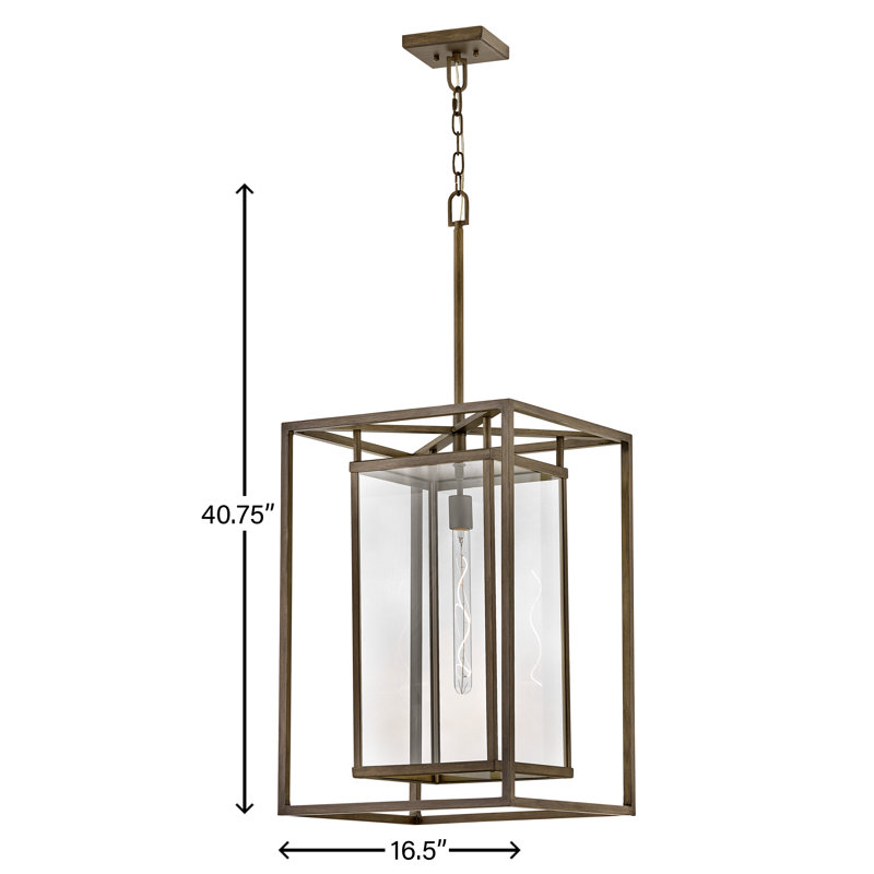 Hinkley Max LED Hanging Lantern, Burnished Bronze