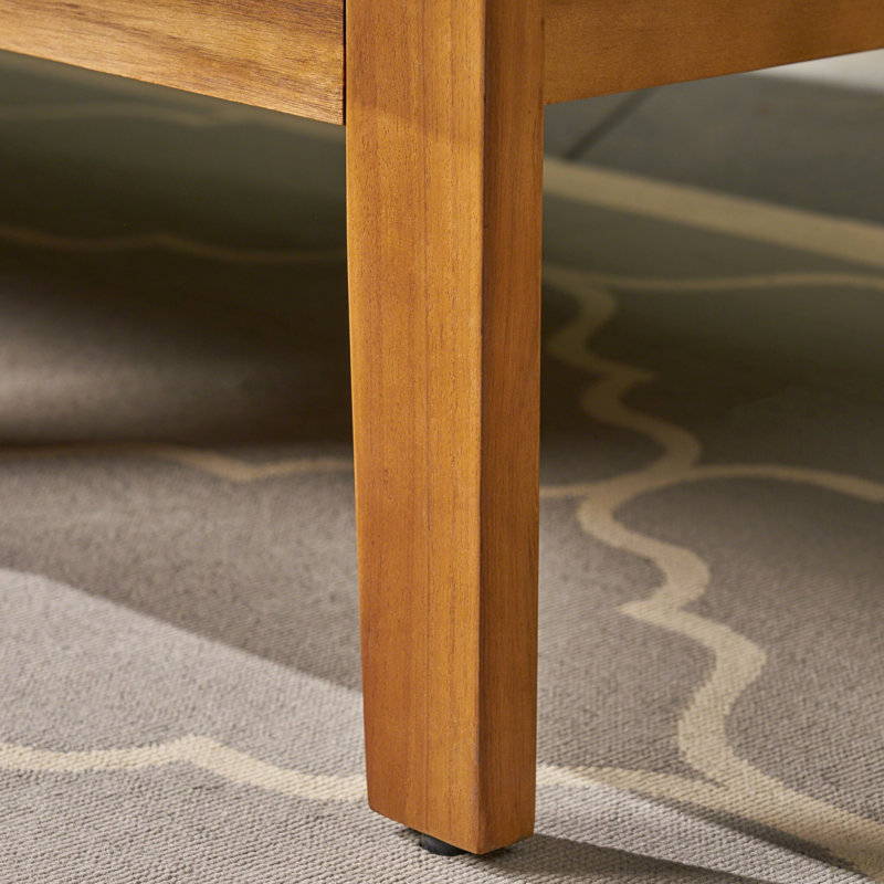 Ensemble de canapé modulaire en L 3 pièces en acacia (canapé de patio)