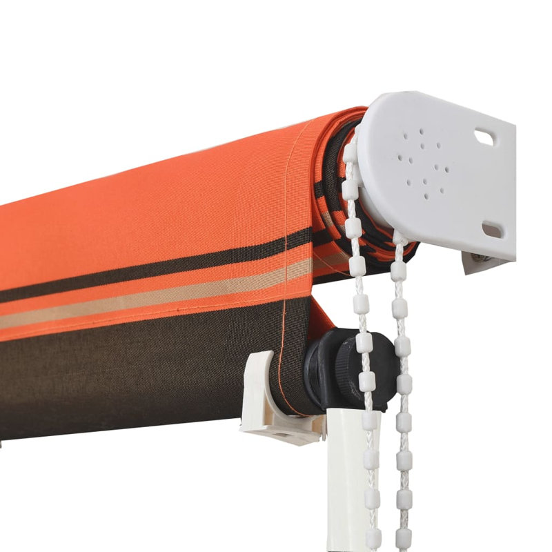 Dakota Fields 2.5cm W x 1.5cm D Fabric Orange/Brown Cover Retractable Patio Awning