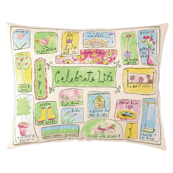 Celebrate Life Down Filled Pillow
