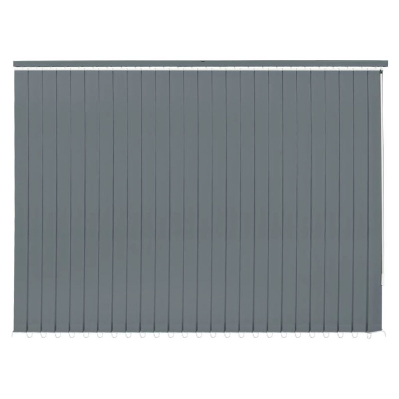 Room Darkening Vertical Blind, Grey, 180cm L x 120cm W