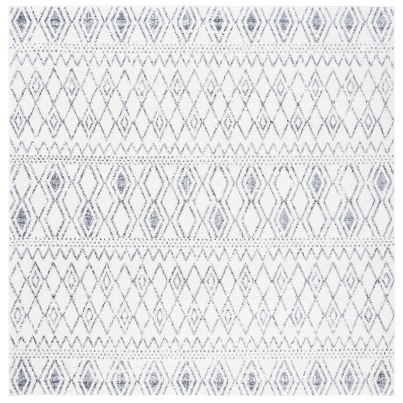 Tapis ivoire / gris Southwestern, Carré 6 pi 7 po