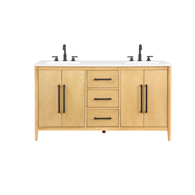 Felicity 60'' Double Bathroom Vanity with Quartz Top