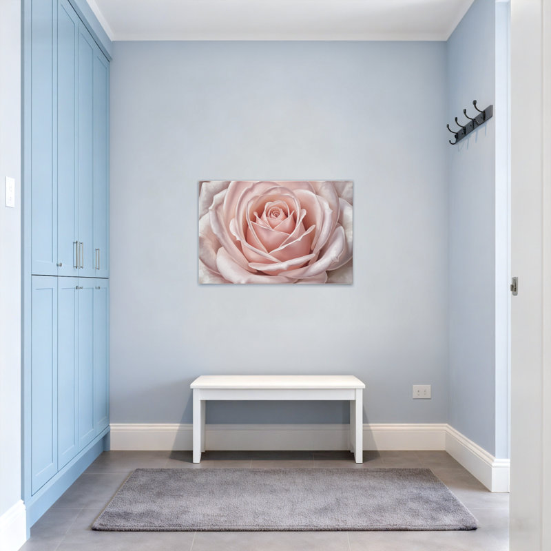 Plantes et fleurs, impression de motif floral rose, H 12 po x l 18 po