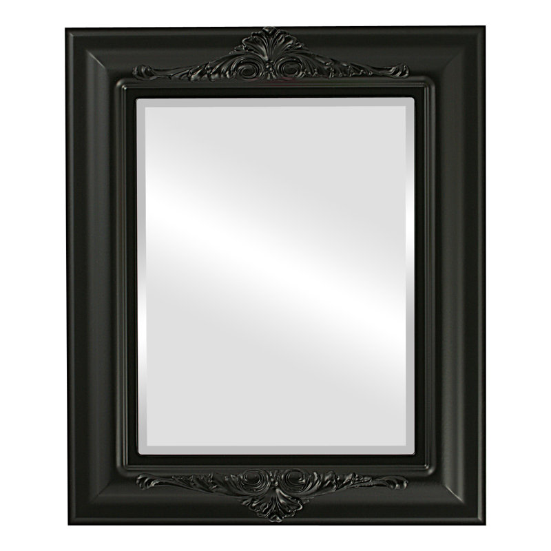 Wokingham Rectangle Mirror, 35" H x 29" W, Matte Black