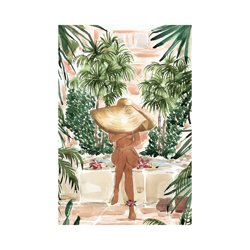 Mode vacances par Sabina Fenn - reproduction d'art, Toile tendue, Aucun mat, H 40 po x l 26 po x P 1,5 po