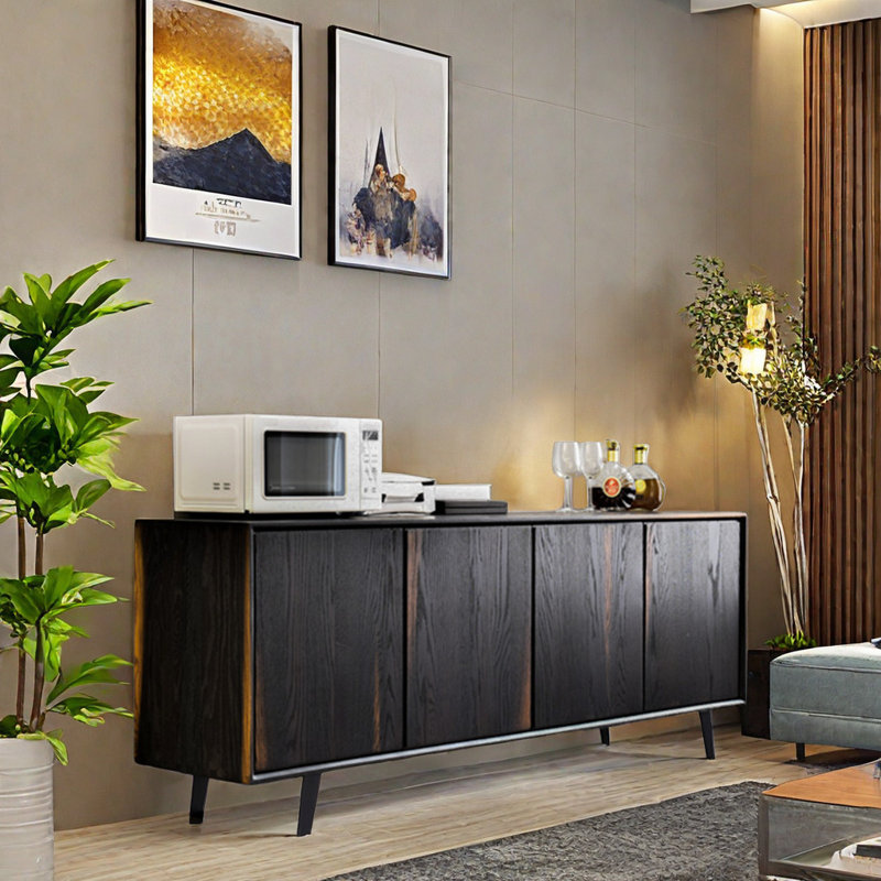 Minimalist Solid Wood Accent Cabinet