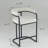 Modern Chenille Upholstered Bar Stools Set of 2 | Metal Frame with Armrests, Counter Height for Kitchen & Home Bar-836290595