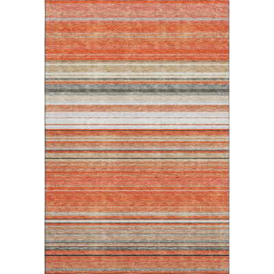 Premium Machine Washable Prisco Coral Rug