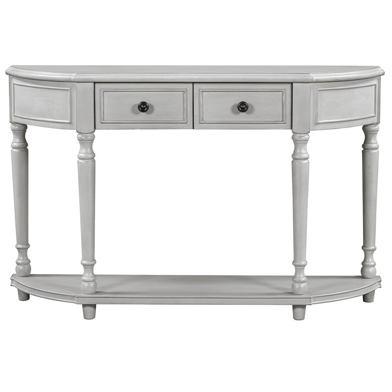 Roshawna 52'' Console Table, Cherry , Antique Blue, 33.4" H x 52" W x 12.6" D