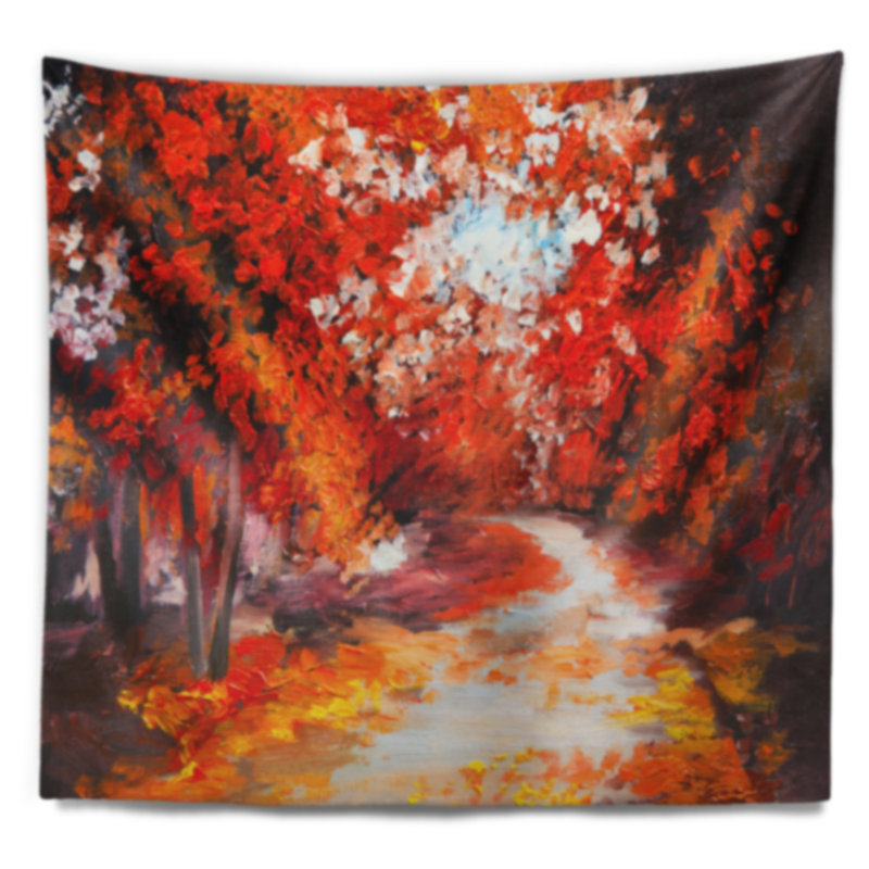 Forêt de paysage dans la tapisserie d'automne, H 50 po x l 60 po