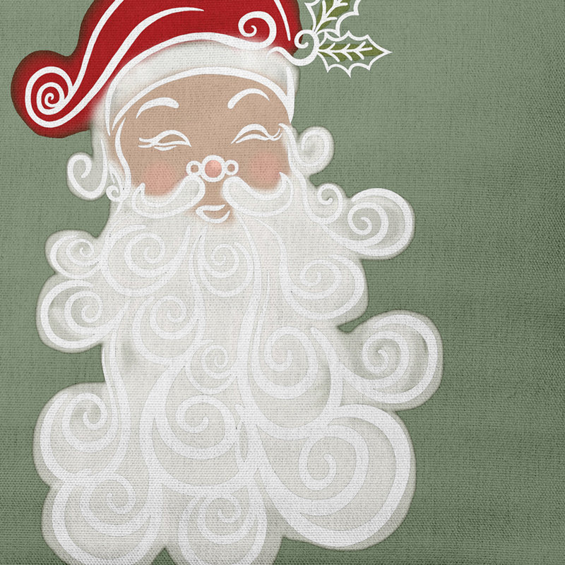 Believe In Santa_Sq, Vert sauge, 26 po x 26 po, Non