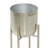 2 - Piece Metal Dome Indoor Outdoor Planter with Removable Stand Set-257535186