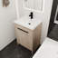 (KD-PACKING) Meuble-lavabo autoportant de 24 po avec lavabo en résine blanche-31485415-31485414