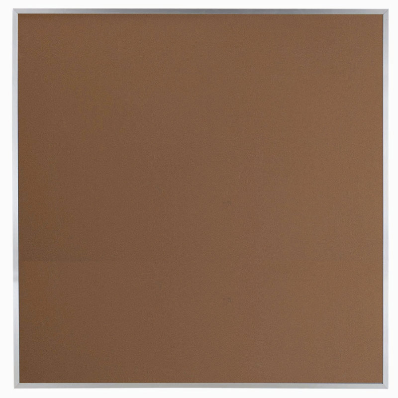 Wall Cork Bulletin Board, 48" H x 48" W, Nutmeg Spice