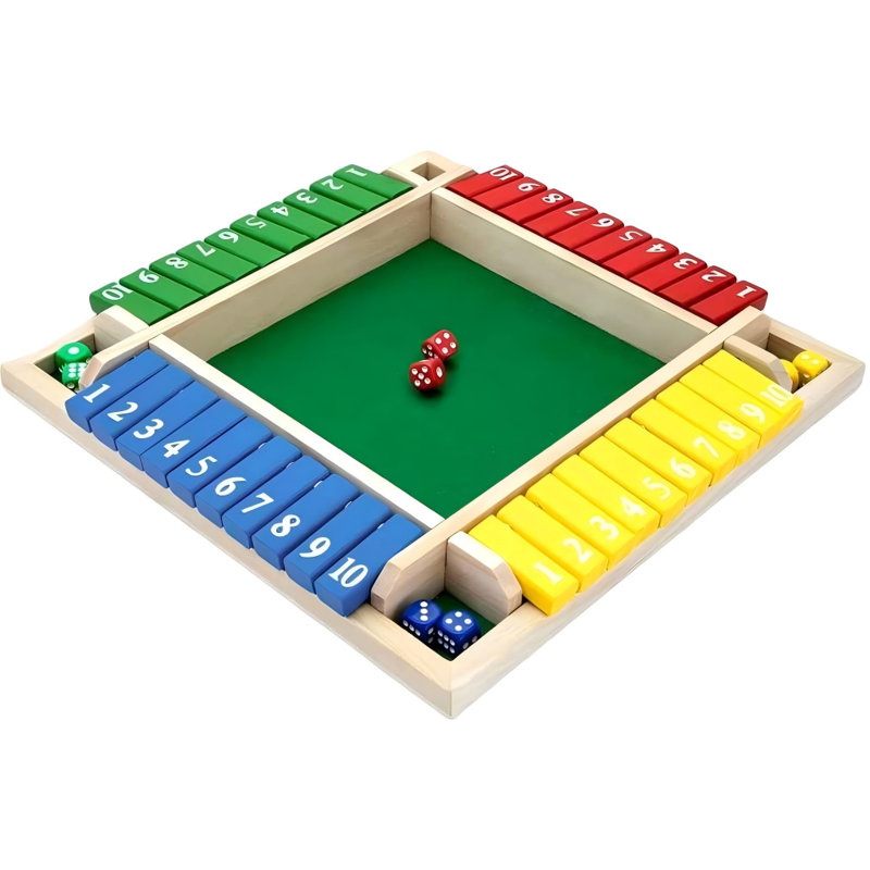 Shut The Box Game, table de jeu en bois 12 pouces