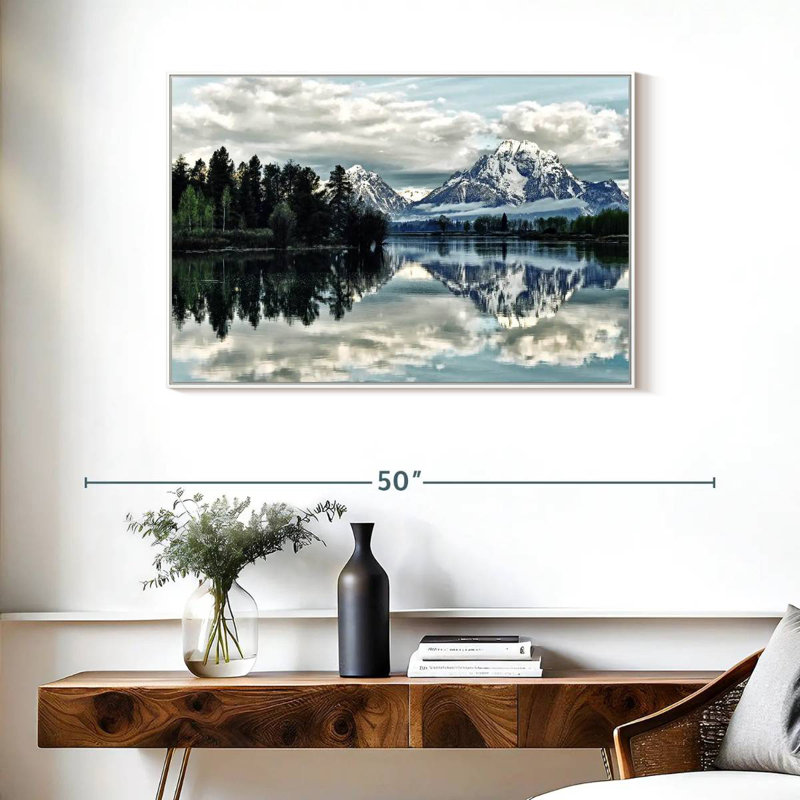 Jackson Hole, Cadre flottant blanc, 37 po x 25 po