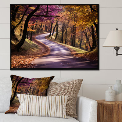 Shades Of Purple Road Into Forest III - Art mural sur route