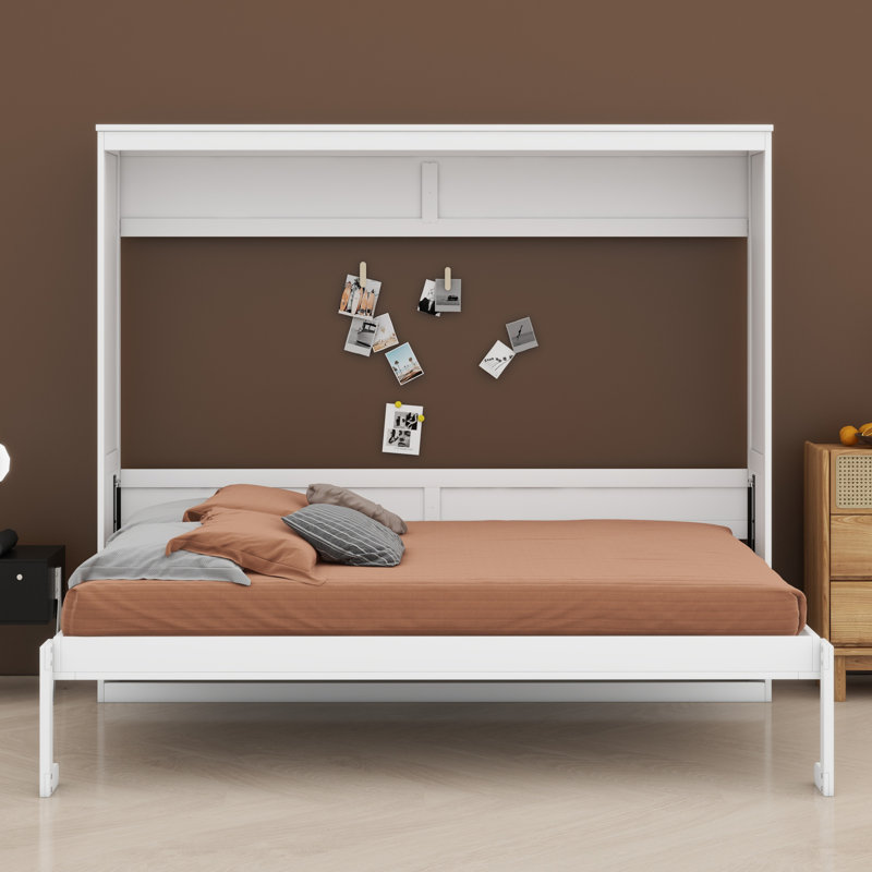 Lit escamotable robuste et pratique, White, Grand lit