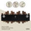 5 - Hook Solid Wood Coat Rack-43874429