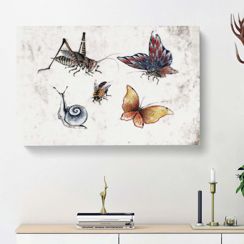 Insects Vol.1 by Katsushika Hokusai - Wrapped Canvas, 50cm H x 76cm W x 3cm D