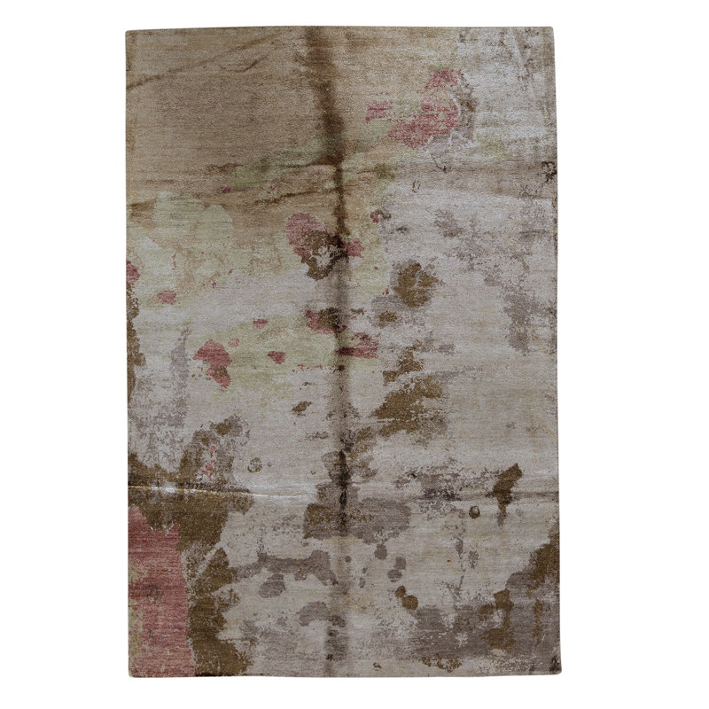 High-Quality Hand-Knotted Silver Area Rug