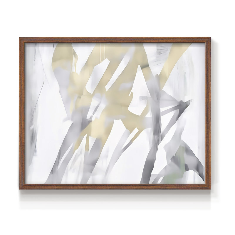 Abstrait, série Lxxi, reproduction encadrée, Noyer, H 16 po x l 20 po