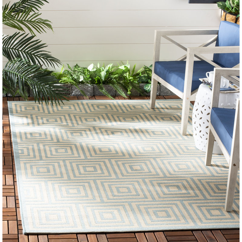 Kelli Performance Geometric Indoor/Outdoor Area Rug, Rectangle 5'3" x 7'6"