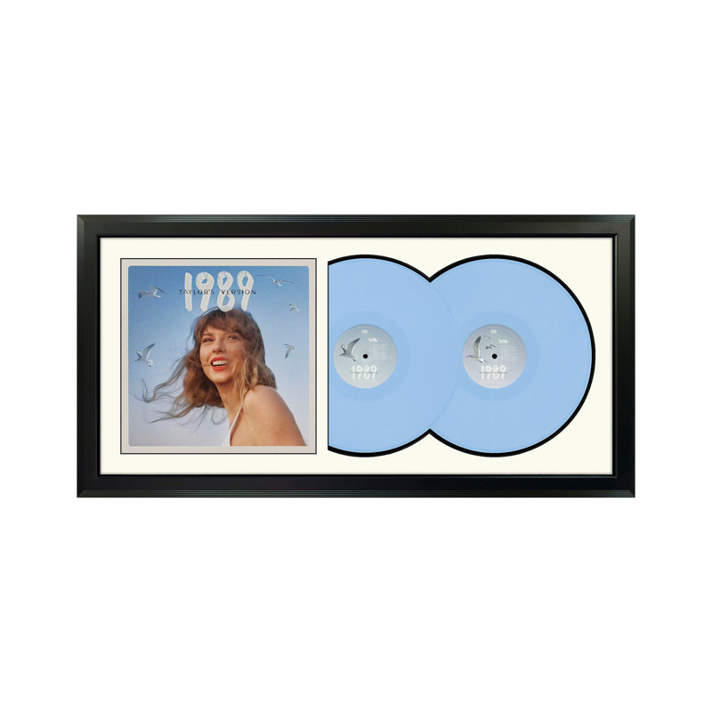 Taylor «Swift» (Taylor's Version), double disque encadré avec passe-partout noir - ciel de cristal en vinyle bleu, Noir