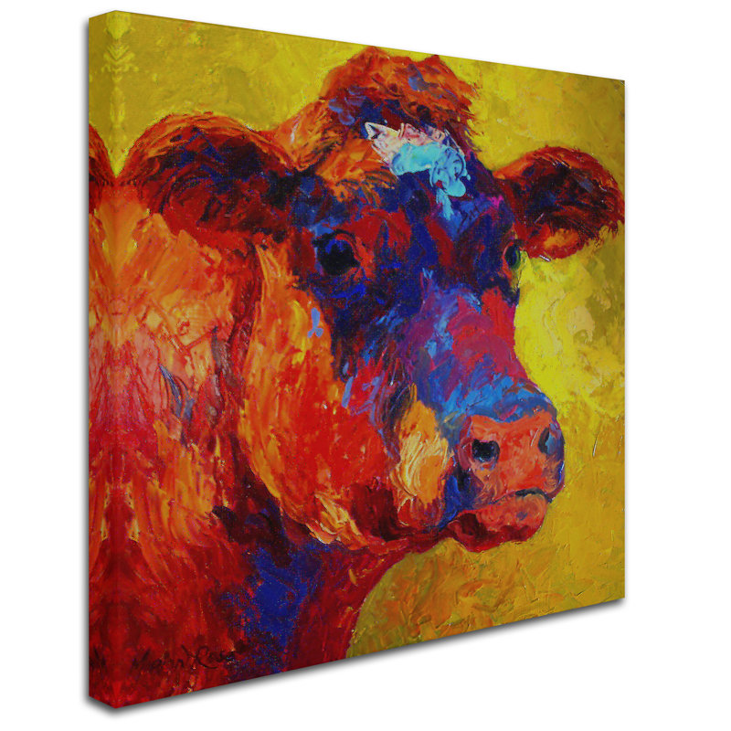 «Vache» par Kucera, reproduction sur toile tendue, H 24 po x l 24 po