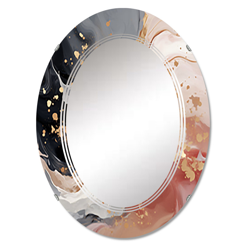Tatoro - Miroir mural moderne ovale, 30 po x 20 po