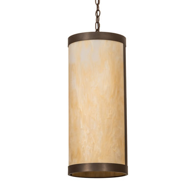 Luminaire suspendu cylindrique 2 lumières Ananya