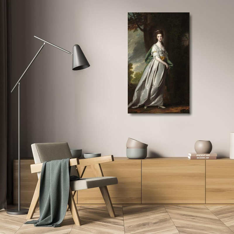 "Mme Thomas Scott Jackson" par George Romney - Art mural sur toile tendue avec châssis, H 24 po x l 17 po