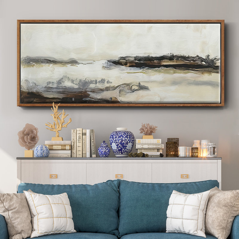Joyful Horizon II- Framed Canvas, H 20 po x l 50 po
