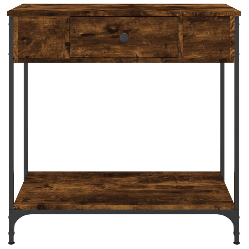 Console Table, Smoked Oak, 75cm H x 75cm W x 34.5cm D