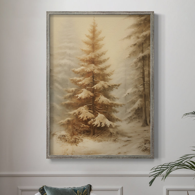 «Christmas Holiday Art», impression encadrée en bois massif, H 30 po x l 24 po