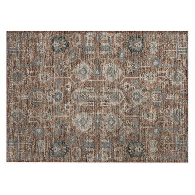 Myda Washable Oriental Indoor / Outdoor Rug