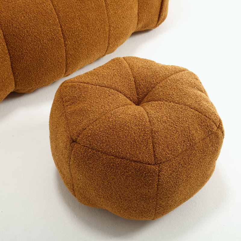 Canapé rembourré Sofas, Chenille jaune kaki, H 26 po x l 42,5 po x P 33,5 po