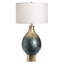 Lampe de table 32,25 "en métal avec abat-jour blanc