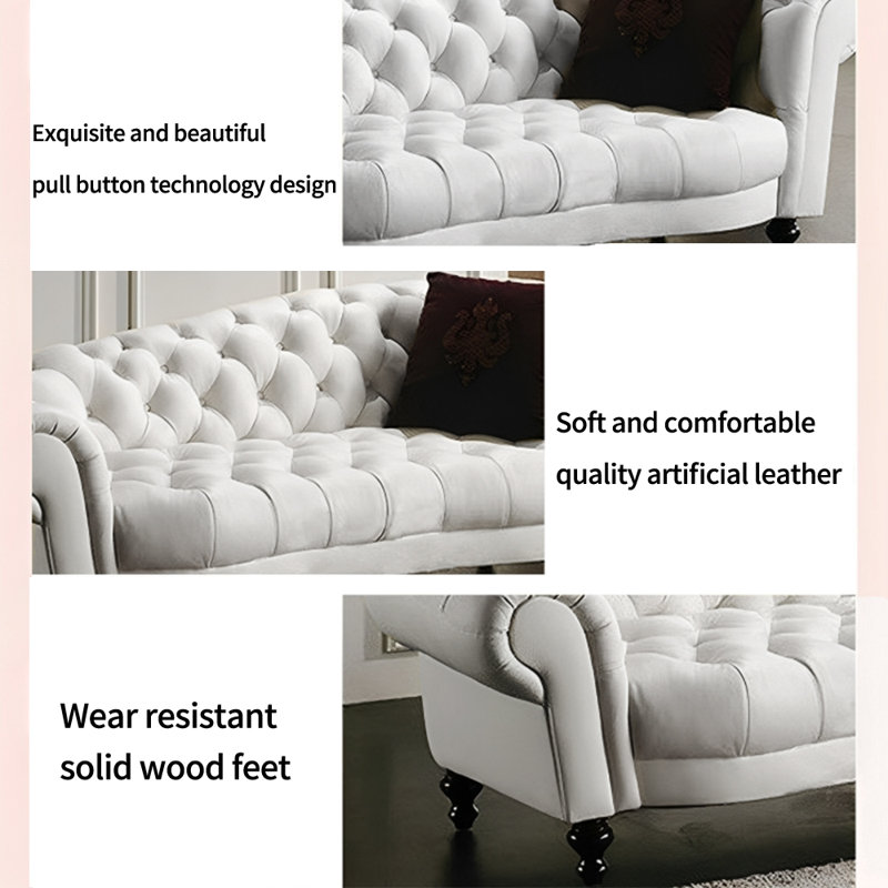 Chaise longue d'intérieur Premium Premium, similicuir, Accoudoir à droite (vu de face)
