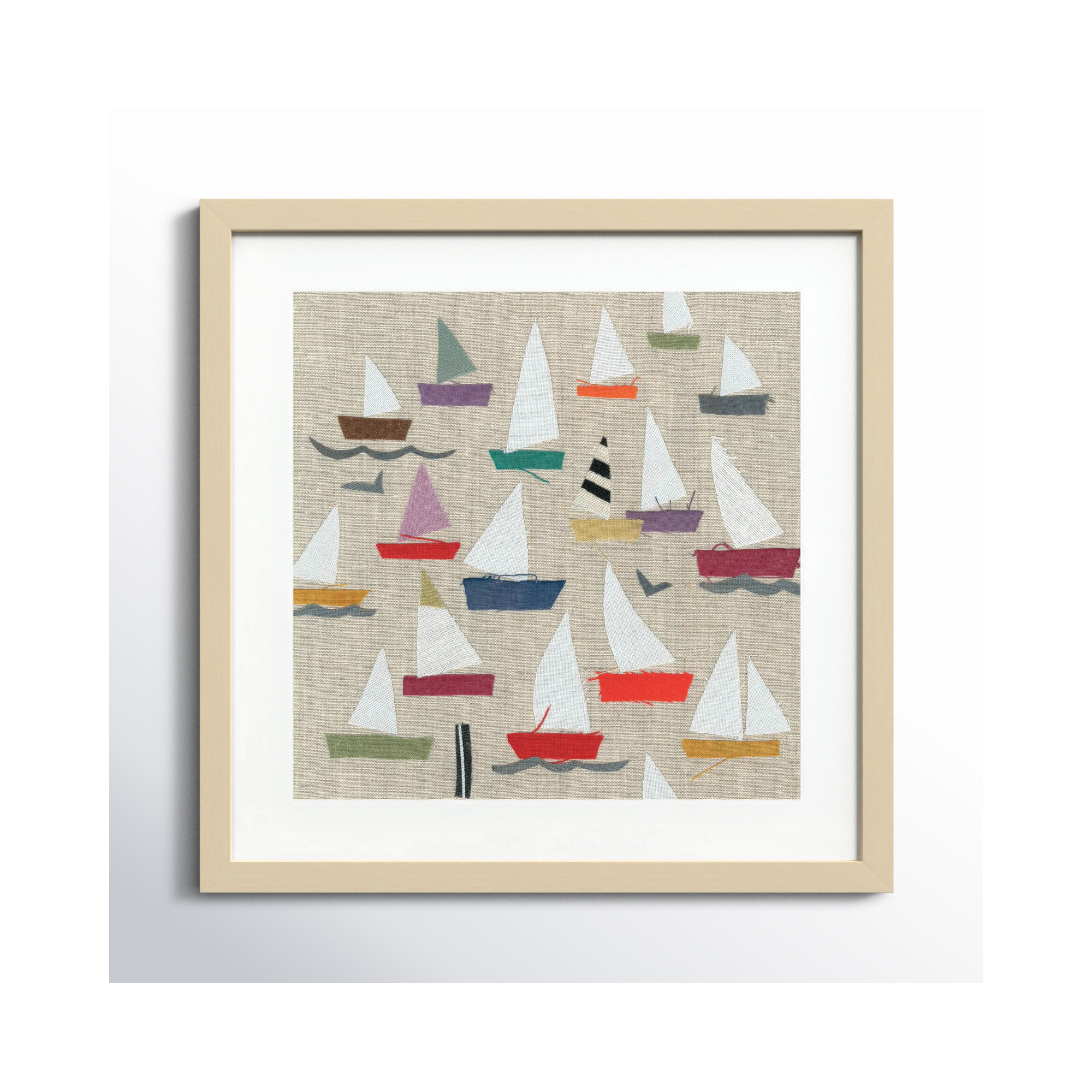 Montier Plain Sailing Framed on Paper by Jenny Frean Print, 21" H x 21" W x 1" D, Brown